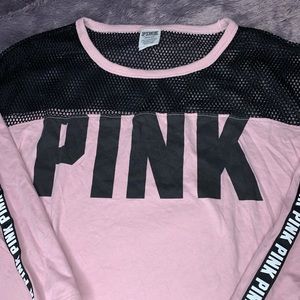 Mesh shoulder Victoria’s Secret pink top